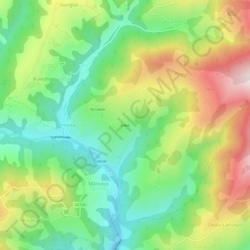 Topografische Karte Baba, Höhe, Relief