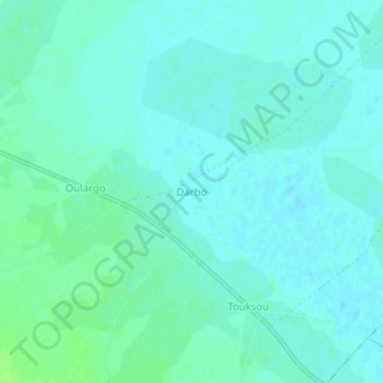 Topografische Karte Darbo, Höhe, Relief