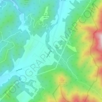 Topografische Karte Ida, Höhe, Relief