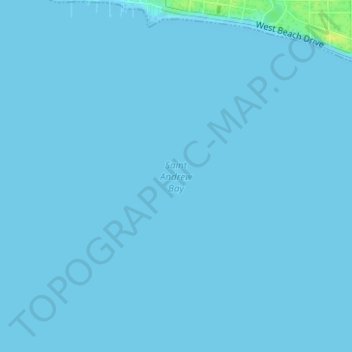 Topografische Karte Saint Andrew Bay, Höhe, Relief