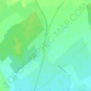 Topografische Karte Spătaru, Höhe, Relief