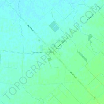 Topografische Karte Merlin, Höhe, Relief