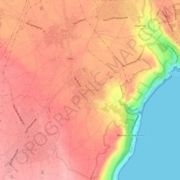 Topografische Karte Marittima, Höhe, Relief