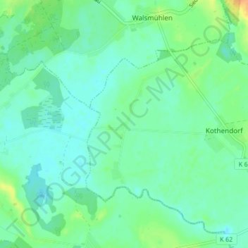 Topografische Karte Krumbeck, Höhe, Relief