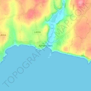 Topografische Karte Annestown, Höhe, Relief