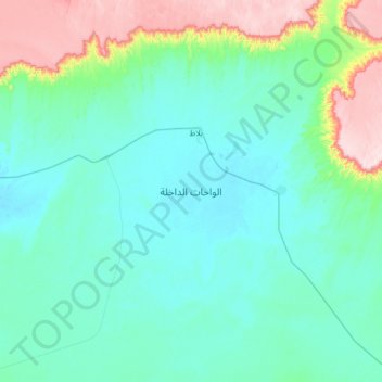 Topografische Karte El Dakhla Oasis, Höhe, Relief