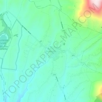 Topografische Karte Giulianello, Höhe, Relief