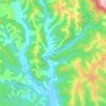 Topografische Karte Ribicioara, Höhe, Relief
