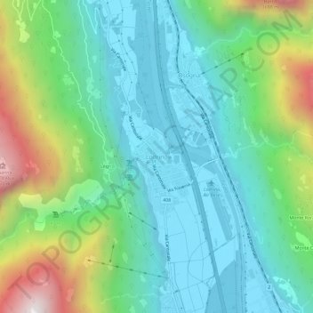 Topografische Karte Lodrino, Höhe, Relief