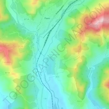 Topografische Karte Berevoești, Höhe, Relief