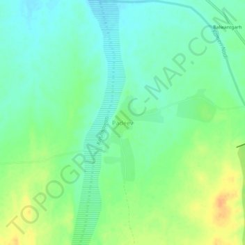 Topografische Karte Padeev, Höhe, Relief