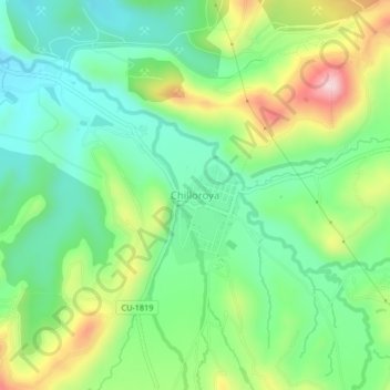 Topografische Karte Chilloroya, Höhe, Relief
