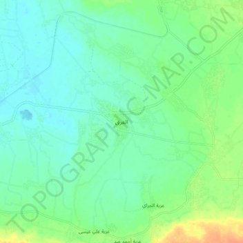 Topografische Karte Al-Gharaq, Höhe, Relief
