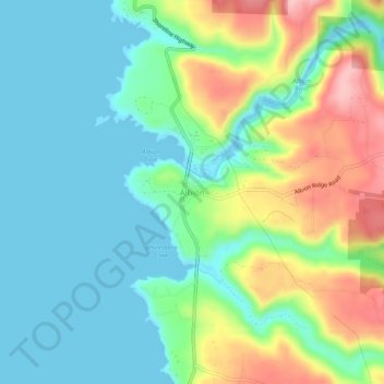 Topografische Karte Albion, Höhe, Relief