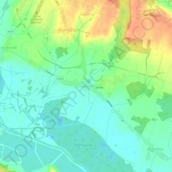 Topografische Karte Galovac, Höhe, Relief