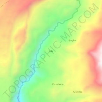 Topografische Karte Isla, Höhe, Relief