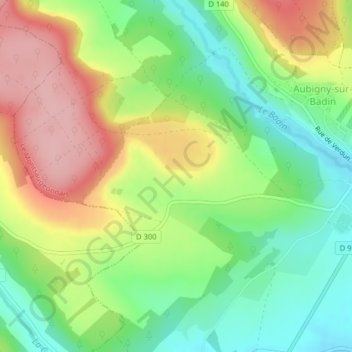 Topografische Karte Epagny, Höhe, Relief