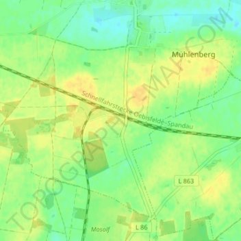 Topografische Karte Neugarten, Höhe, Relief