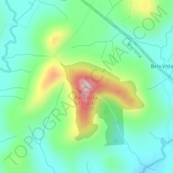 Topografische Karte Morro Bela Vista, Höhe, Relief