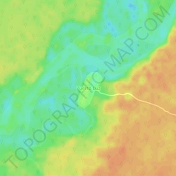 Topografische Karte Puerto Luz, Höhe, Relief