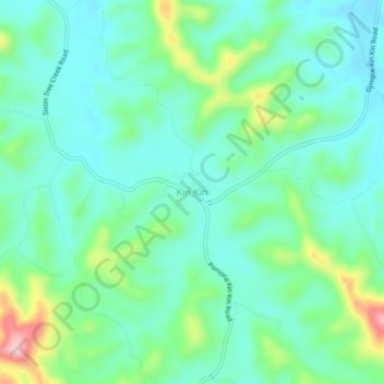 Topografische Karte Kin Kin, Höhe, Relief