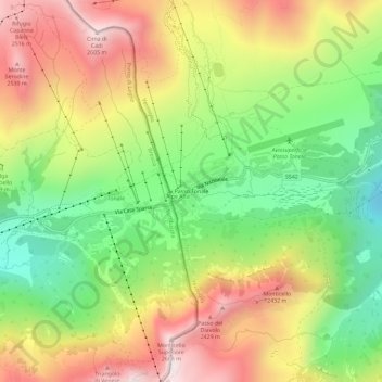 Topografische Karte Passo Tonale, Höhe, Relief