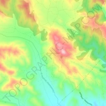 Topografische Karte Asklipeio, Höhe, Relief