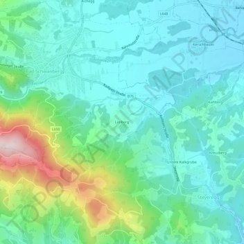 Topografische Karte Limberg, Höhe, Relief