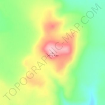 Topografische Karte Cerro Alto, Höhe, Relief