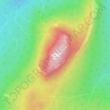 Topografische Karte Terrace Mountain, Höhe, Relief