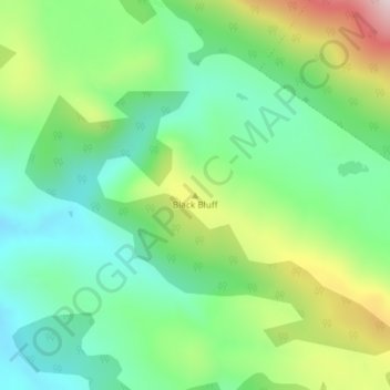 Topografische Karte Black Bluff, Höhe, Relief