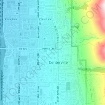 Topografische Karte Florece, Höhe, Relief