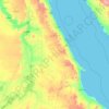 Topografische Karte Red Sea Governorate, Höhe, Relief
