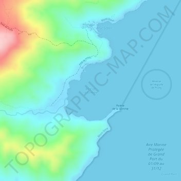 Topografische Karte Baie de la Somme, Höhe, Relief