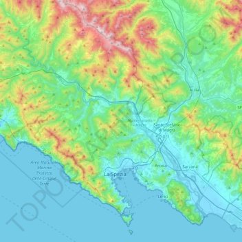 Topografische Karte Follo, Höhe, Relief