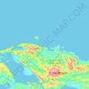Topografische Karte Pulau Lawak, Höhe, Relief