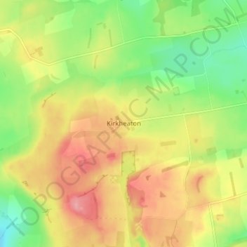 Topografische Karte Kirkheaton, Höhe, Relief