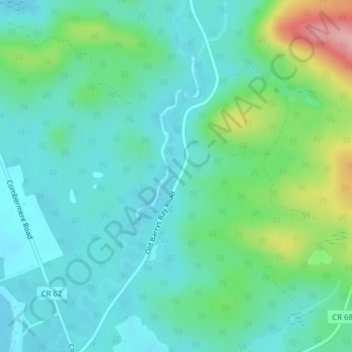 Topografische Karte Crooked Slide Park, Höhe, Relief