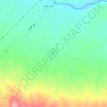 Topografische Karte Hinnawija, Höhe, Relief