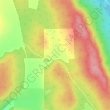 Topografische Karte Whispering Pines Ranch, Höhe, Relief