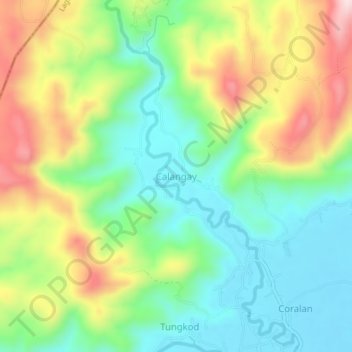 Topografische Karte Calangay, Höhe, Relief