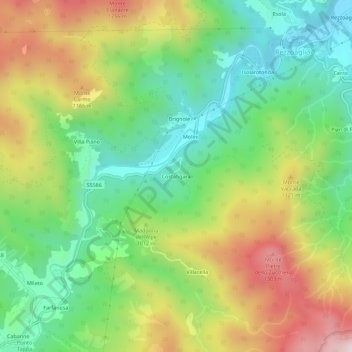Topografische Karte Costafigara, Höhe, Relief