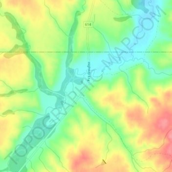 Topografische Karte Klintonel, Höhe, Relief