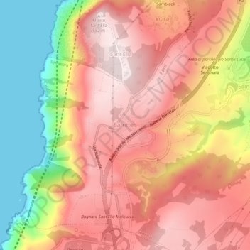 Topografische Karte Barritteri, Höhe, Relief