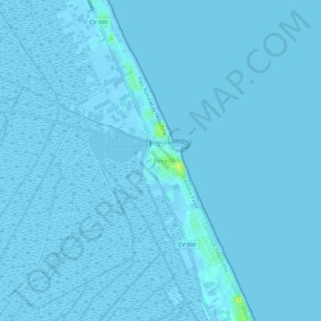 Topografische Karte el Perelló, Höhe, Relief