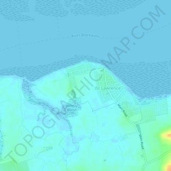 Topografische Karte Ramsey Island, Höhe, Relief