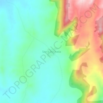 Topografische Karte Serra Dourada, Höhe, Relief