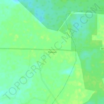 Topografische Karte Philobari, Höhe, Relief