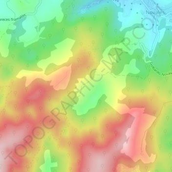 Topografische Karte Hoyo Alto, Höhe, Relief