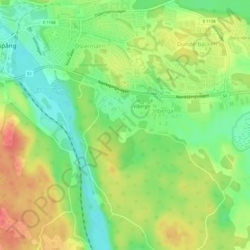 Topografische Karte Sjömansäng, Höhe, Relief